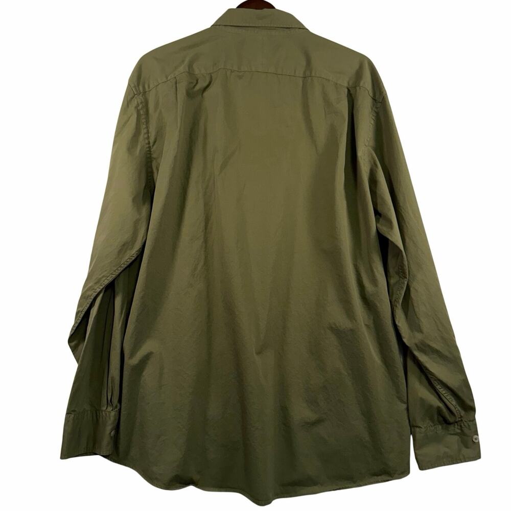Charles Tyrwhitt Men’s XXL Button Up Shirt Green Cotton Classic Fit Dress Shirt - Picture 5 of 10